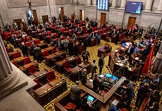 The Tennessee House of Representatives is shown on the first day of the 2024 legislative session. (Tennessee Lookout Photo by John Partipilo)